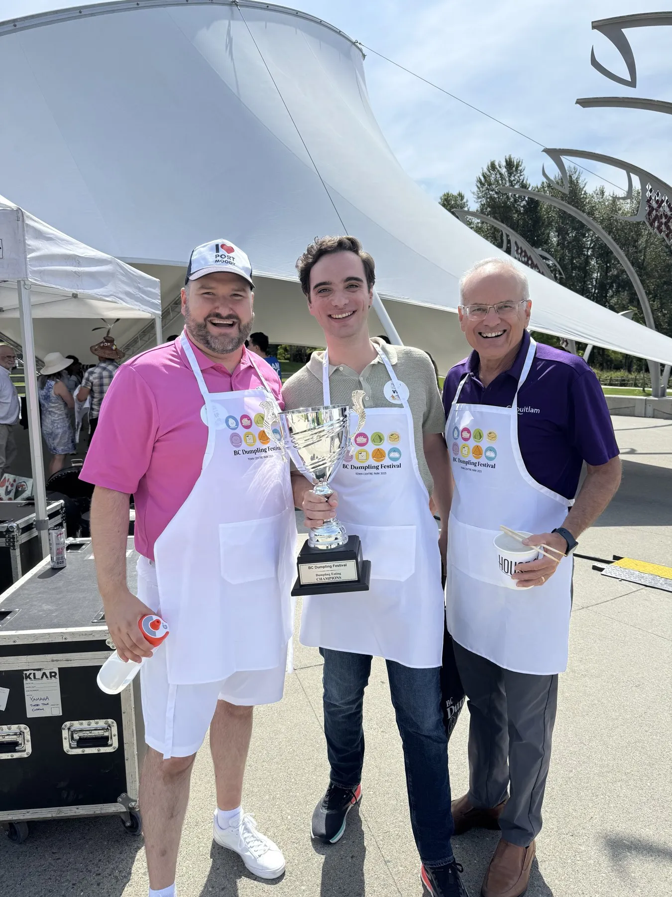Callan Morrison with a trophy at a community cook-off.