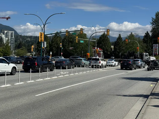 Traffic congestion on a Port Moody road corridor.